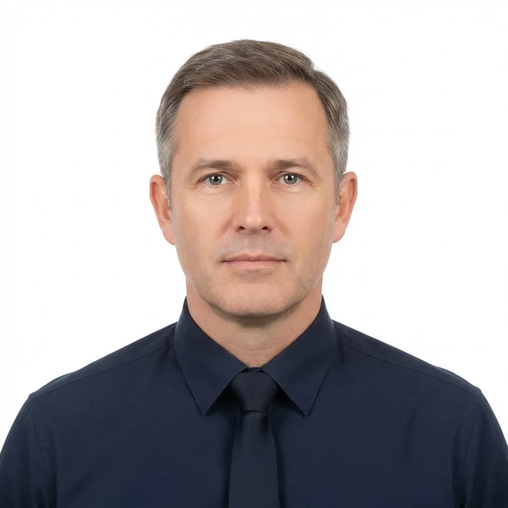 Passport / Visa Photo — AI photo transformation example